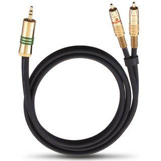 Oehlbach NF1 3.5mm/2RCA Dönüştürücü Kablo 1m Siyah