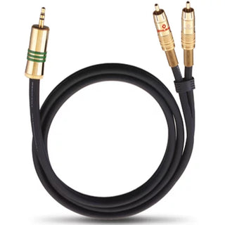 Oehlbach NF1 3.5mm/2RCA Converter Cable 1m Black