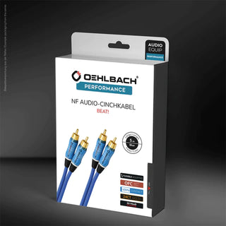 Oehlbach BEAT! Stereo Interlink Audio Cable 3m Blue