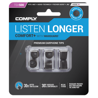 Comply Foam Tsx-500 Comfort Plus Eartips - 3 Pairs