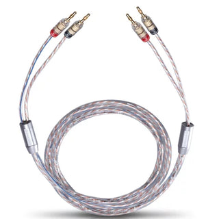 Oehlbach Twin Mix Silver Plated Banana End Speaker Cable 2X6.0mm 2m Transparent