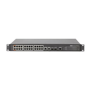 Dahua PFS4226-24GT-240, 24 port 240W, 250 m mesafeli Gigabit PoE switch